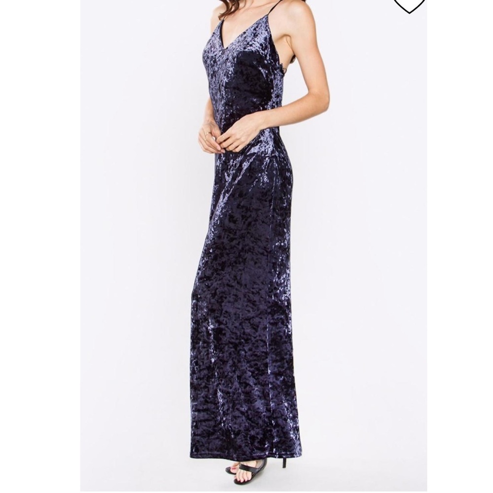 NWT Blue Velvet Maxi Slip Dress